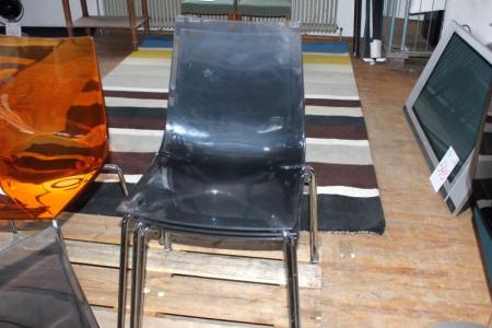 4 pcs. chairs, ETC Bolia.com Design Roberto Foshica smoke / gray plastic
