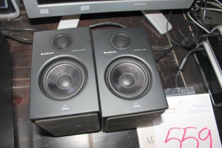 2 stk. højtalere, Audiopro + PC skærm, Samsung Syncmaster 920 T + PC skærm Hanns-G HX191 D