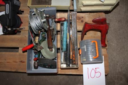 Retro drill and sander + scraper + chisels + diamond cutting and grinding discs 115 mm