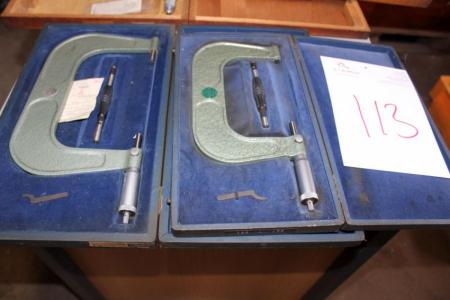 2 pcs. micrometers, Sunset 125-150 and 150-175