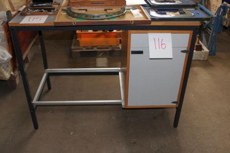 Work table with cabinet and drawer 120 x 60 cm