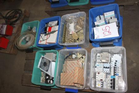 Pallet with various power supplies, etc.