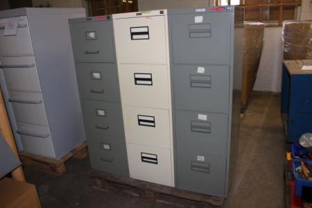 3 pieces. filing cabinets with 4 drawers, 2 cupboards are key