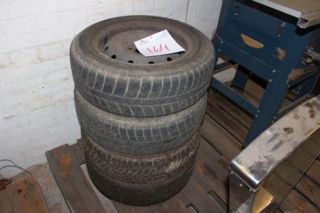4 tires with rims 175/65 R14 28 T, 4 hole