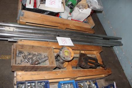 Pallet with various steel pipe clamp + + BALLOMAX