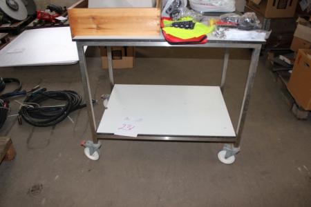 Stainless steel trolley with formikaplade 70 x 100 cm