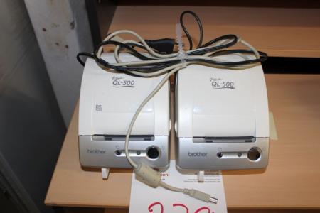2 pcs. label printers, Brother QL-500