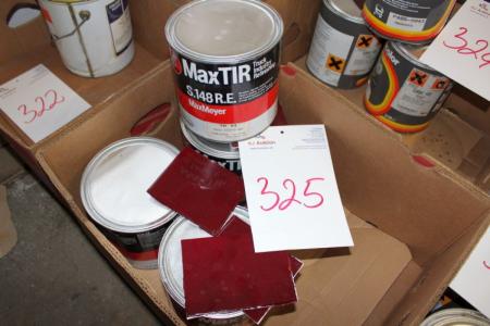 4 x 2.5 liters of automobile paint, TR 53 dark red / Violetto / Russo