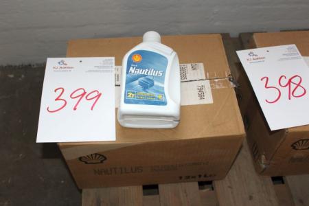 Box of 12 x 1 liter bådmotorolie 2T, Shell Nautilus