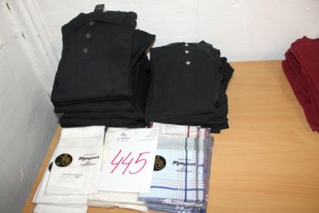 Parti sorte polo shirts + lommetørklæder