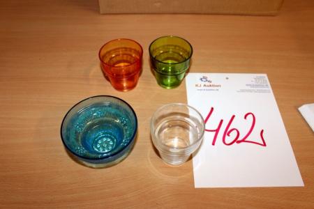 Glass for tea light, colored approx 120 pcs.