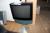 TV, B & O with built-in DVD player with remote control. On the electronic swivel