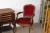 Bord med kakler + skab + stol med stof