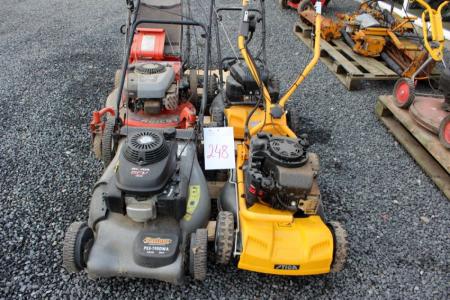 Pallet with 4 lawn mowers, Stiga, Partner, mulching, all condition unknown