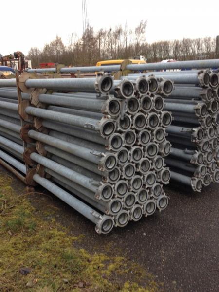 Parti galvanized irrigation pipes 4 "length about 6 m approximately 41 units