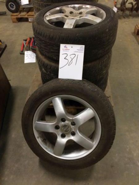 4 stk alufælge m dæk 205/55-16 str 5 x 114,3 for bla Mazda