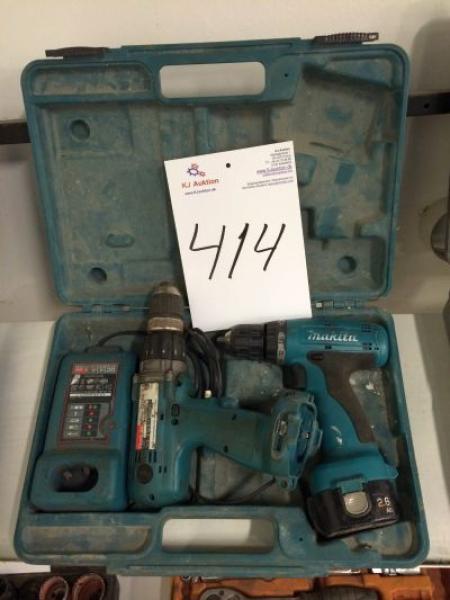 Makita cordless 2 screw mask 12 v 1 1 battery charger not tested