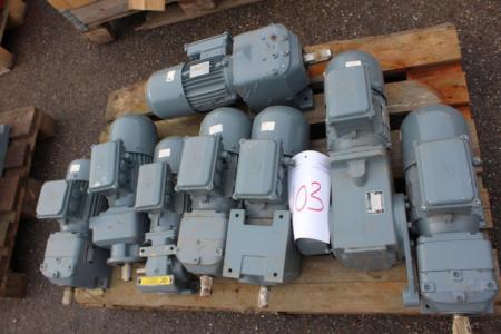 Pallet with gear motors 8 pieces