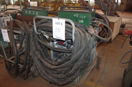 Migatronic KME 550. Yard model. Wire feed: Migatronic YardUnit KT 62-5 4 WD. Welding cables