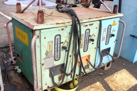 Arc Welding Transformer, 3 stations. AGA. 100-700 amp. Power cables. (9652)