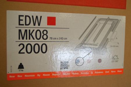 Velux tagvinduesinddækning, mærket EDW MK08 78x140 cm, 2000. Ubrugt i original emballage