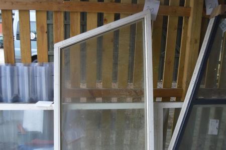 Fenster, Holz, weiß, schräge, Maße ca. 89 x 183/149 cm