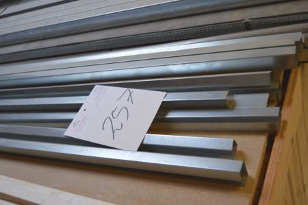 Lot metal profiles on ceiling