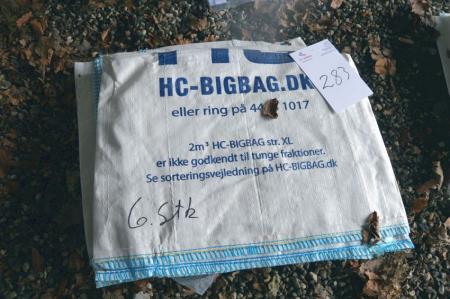 6 stk 2m3 HC-Bigbag, ubrugte