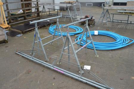 2 x folding scaffold with extenders + 2. stiffer
