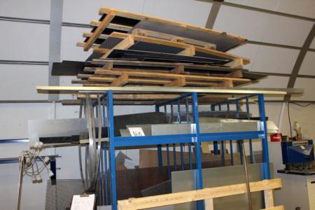 Cantilever Racking containing div plates + perforated panels, etc.