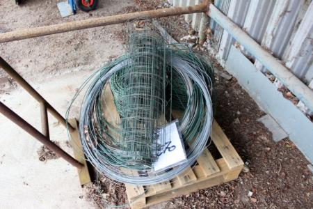 Pallet with barbed wire + fencing + fence wire