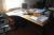 El hæve/sænke skrivebord Labofa Munch + skuffesektion + kontorstol + magnettavle