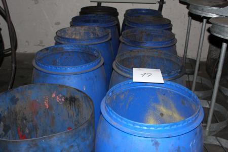 10 barrels without cover approximately 100 liters