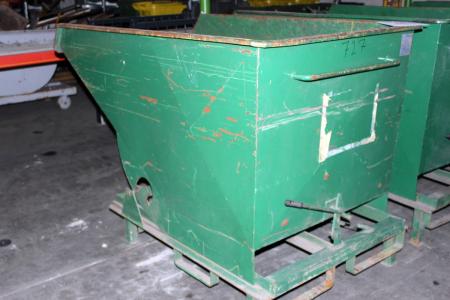 Vippecontainer uden hjul 750 kg