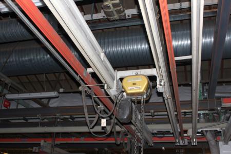 Traverskran with GIS electric hoist 1000 kg span approximately 5 meters outside lanes