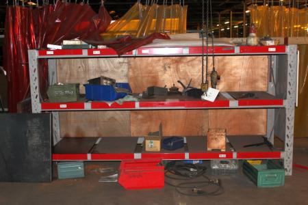 1 subjects pallet rack with content 6 stringers height 150 cm