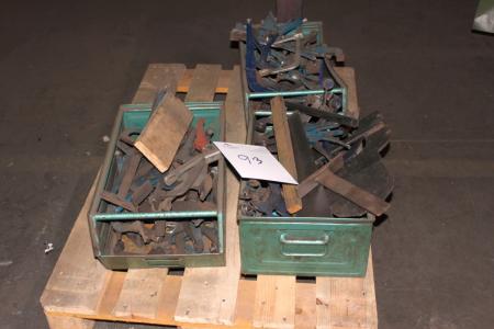 Pallet with pliers, etc.