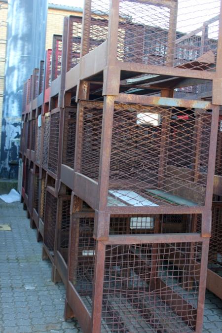 about 27 paragraph stackable wire cages 77 x 77 x 90, open on two sides