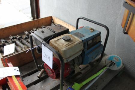 Generator type MPM 5/180 I-EL / H with Honda GX390 engine may start but otherwise not tested