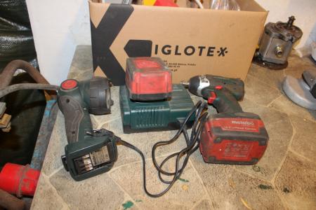 Aku impact wrench, Metabo SSW18 LT + Flashlight 2 batterir and leaves