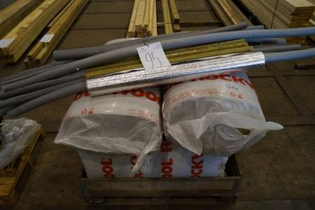 Pallet with insulation, Rockwool 145 mm, 4 pk., 8.64 sqm + insulation for pipes