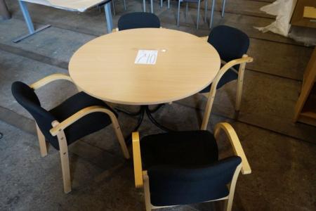 Round table + 4 chairs