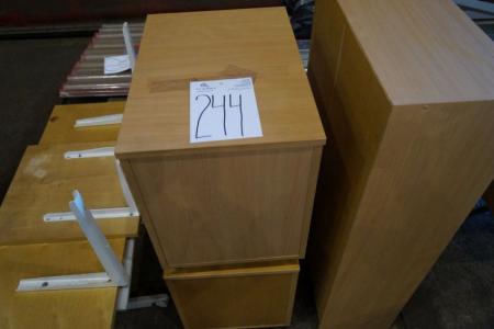 Drawer Trolley, 2 pcs., 1 piece. bookcase, 2 shelves and 1 printer table on wheels. used
