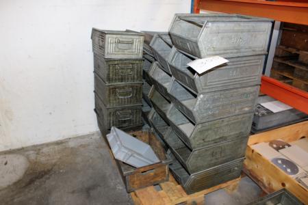 1 Pallet m / div. steel boxes