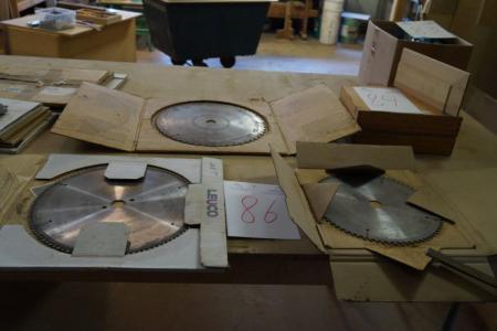 Hard Metals Blades 3 pcs ø 30 72 tooth special hole cut, ø 33 52 tooth, island 35108 tooth