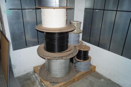 Pallet with screen machine cable, multi-conductor and signal cable