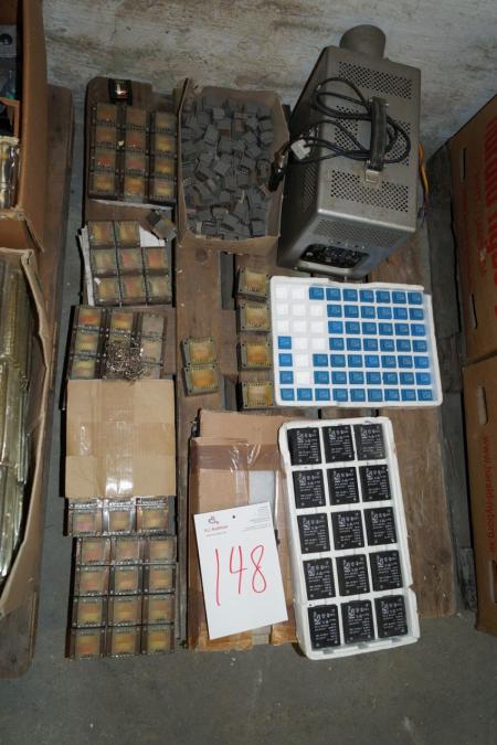Pallet with various electronic equipment