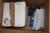 Palle med Jan Solberg bøger, spolforme, batterier hf kasser, slidere, potentiometre, hf, spoleforme til delefiltre, råprint forplader