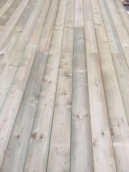 Reversible pressure-treated terrace boards planed goal 28 X 120 mm. 60 m²