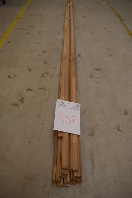 Hulkehlliste, Eg, ca. 26 x 26 x 3000 mm, I alt ca. 44 meter